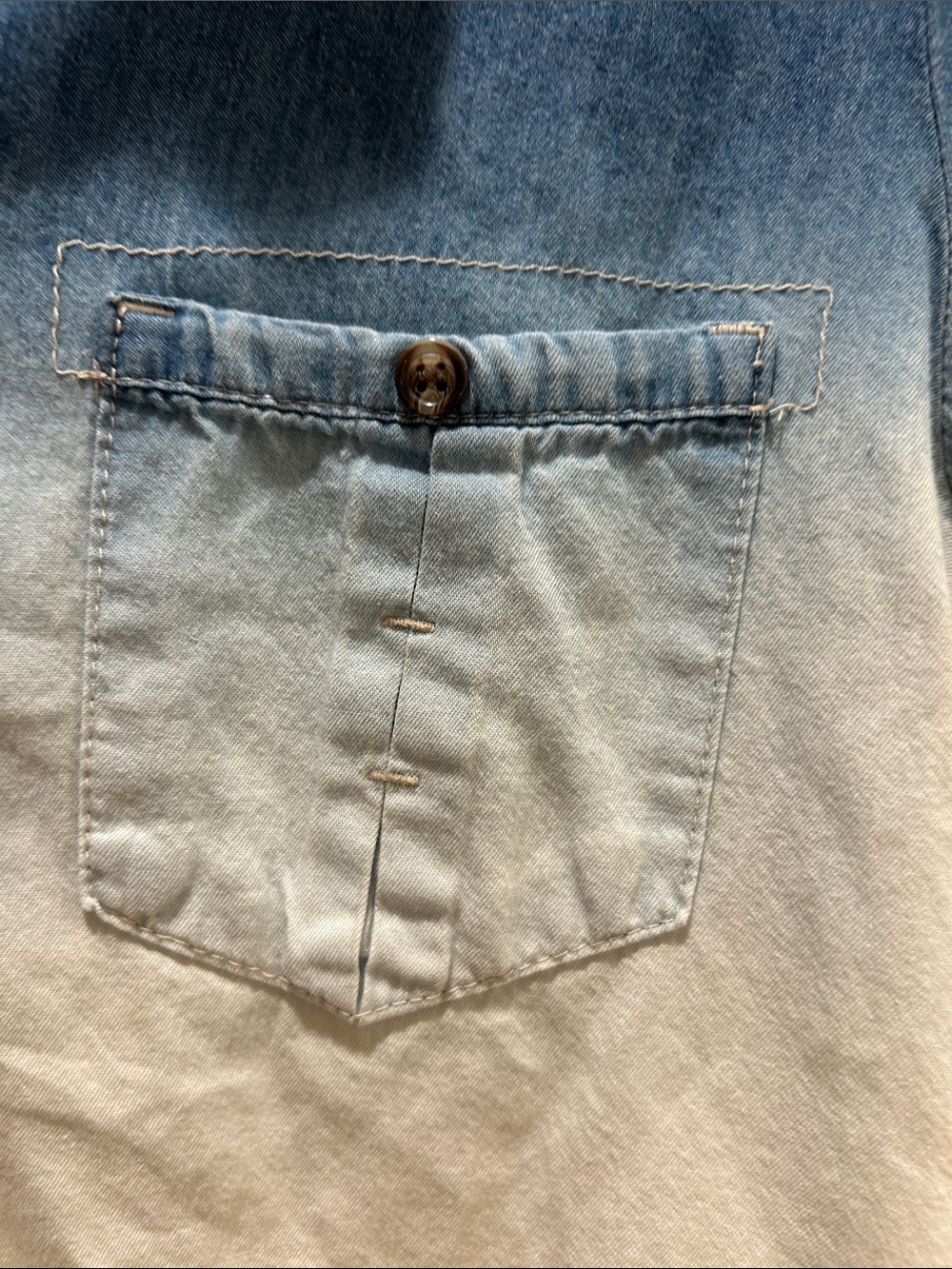 Democracy Blue-to-White Ombre Button-Down Shirt - Picture 6 of 7